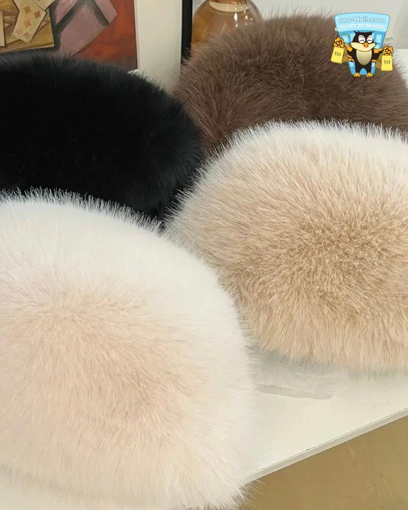 Faux Fox Fur Winter Snow Ski C