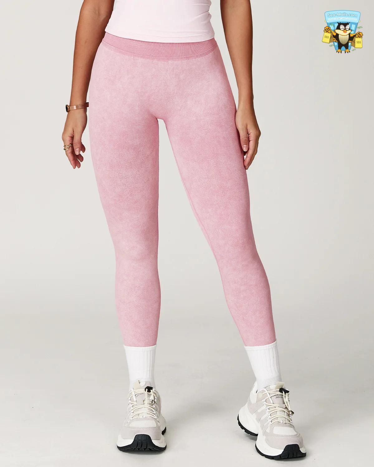 Seamless High-Waist Yoga Leggings – Ribbed Impact Tights for Gym & Fitness