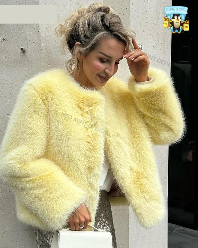 Fluffy Fox Fur Jacket Women Wi