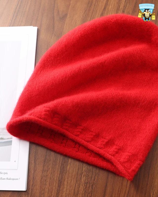 Unisex Soft Curly-Brimmed 100% Merino Wool Knitted Beanie