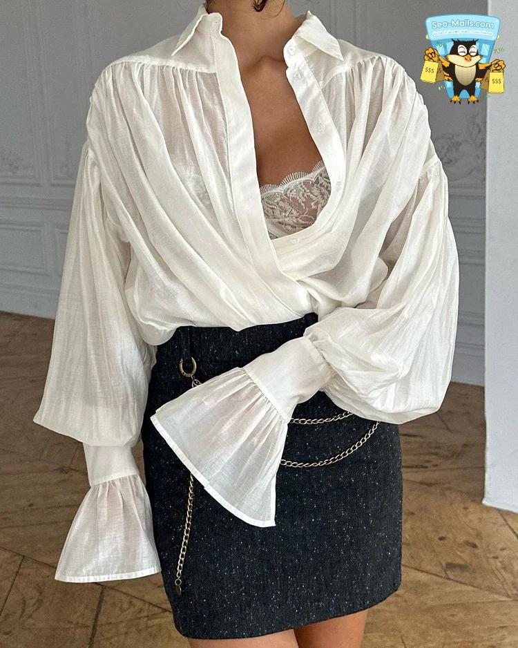 Casual Loose See-Through Autum