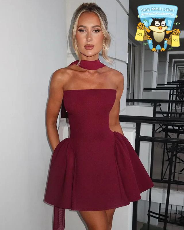 Strapless A-line Mini Dress Ba
