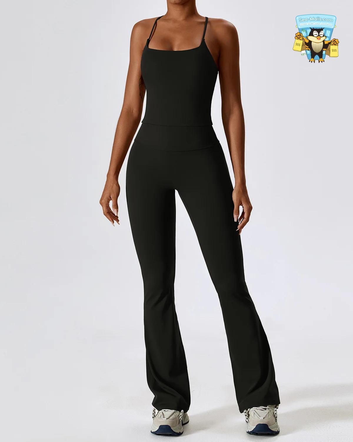 Yoga Set 2PCS Seamless Long Sleeve Crop Top & Leggings