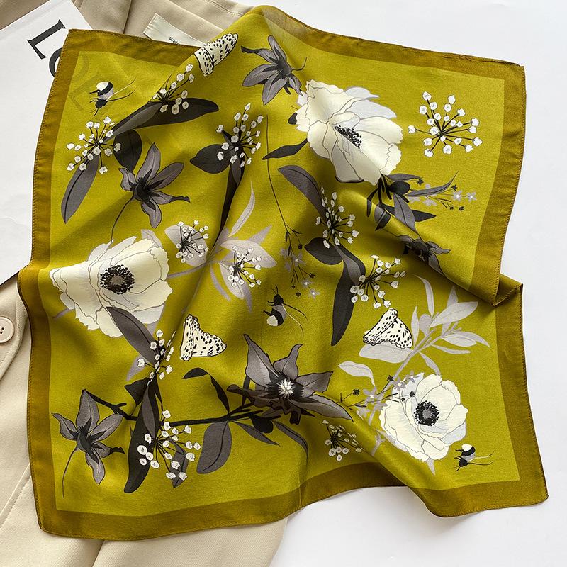100% Silk Bandana Scarf – Luxury Square Neckerchief