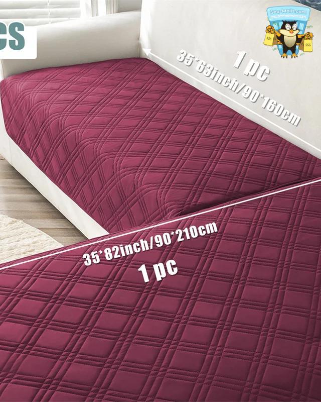 Water Repellent Plaid Sofa Seat Cover Non-Slip Couch Protector
