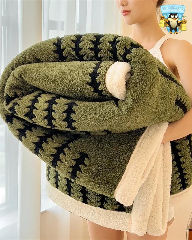Thickened Warm Flannel Blanket Super Soft Cozy Comfort