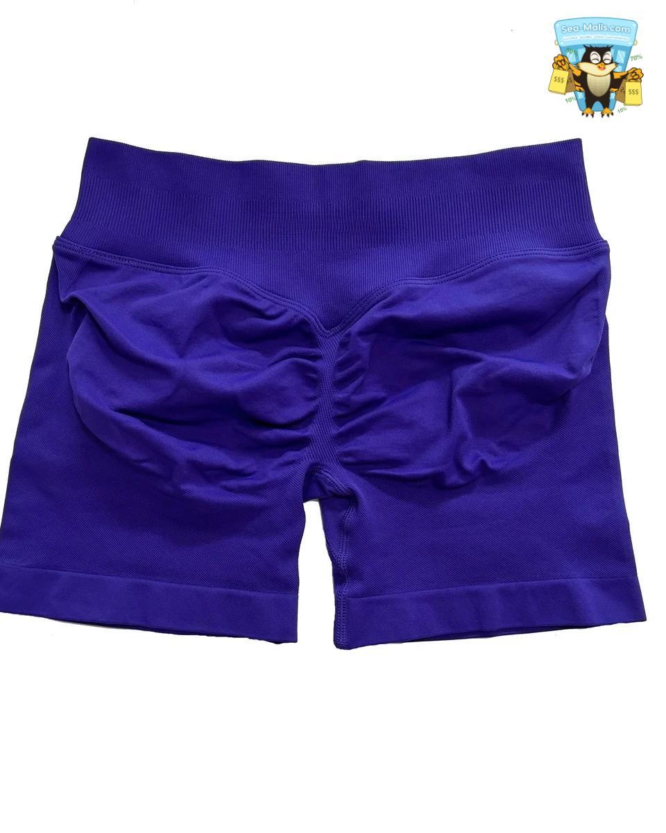 Low Waist Seamless Yoga Shorts Scrunch Bum Workout Fitness
