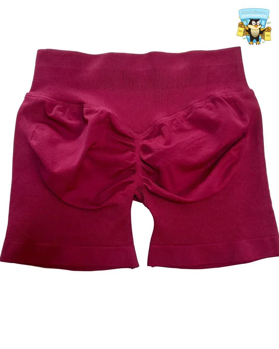 Low Waist Seamless Yoga Shorts Scrunch Bum Workout Fitness