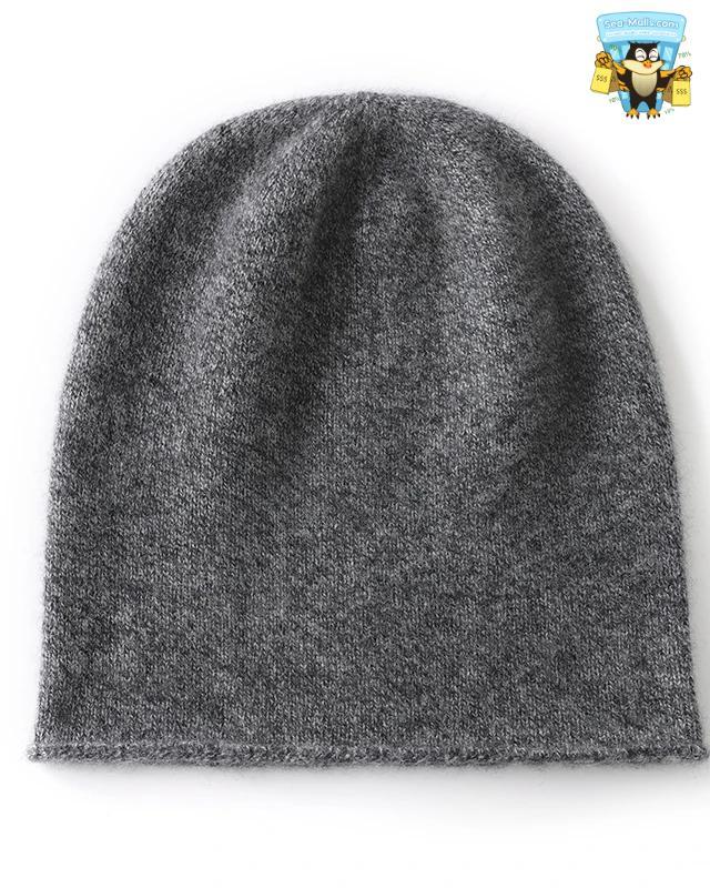 100% Cashmere Knitted Beanie H