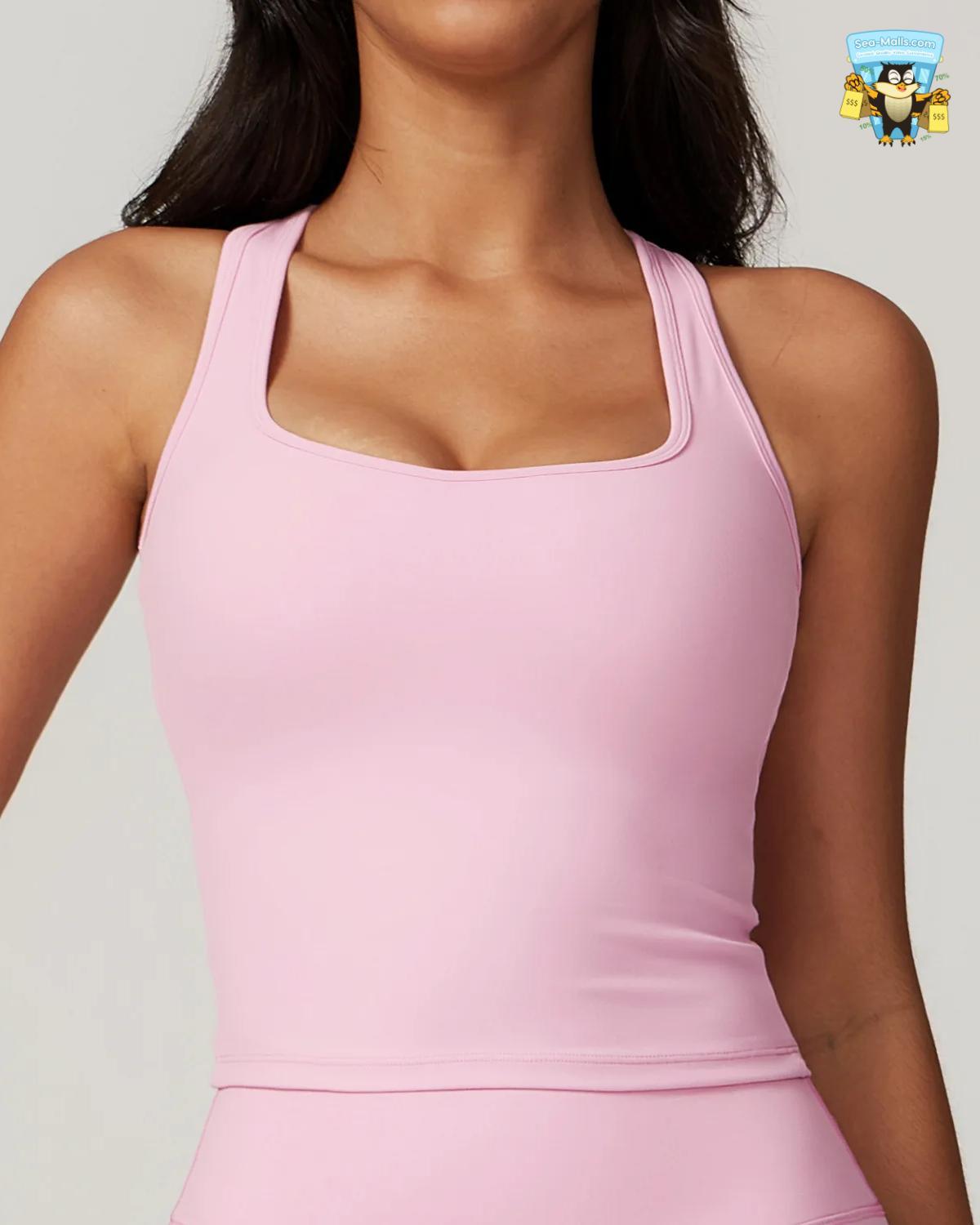 Women’s Sports Bra Top – Elastic Yoga Crop Vest for Fitness & Training