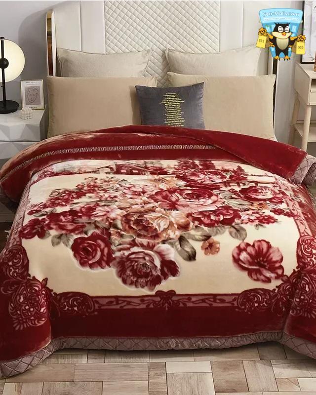 Warm Weighted Raschel Blanket Plush Comforter