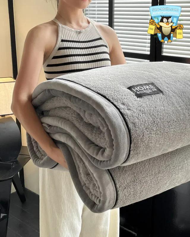 Velvet Fleece Winter Blanket Soft Warm Sofa & Bed Use