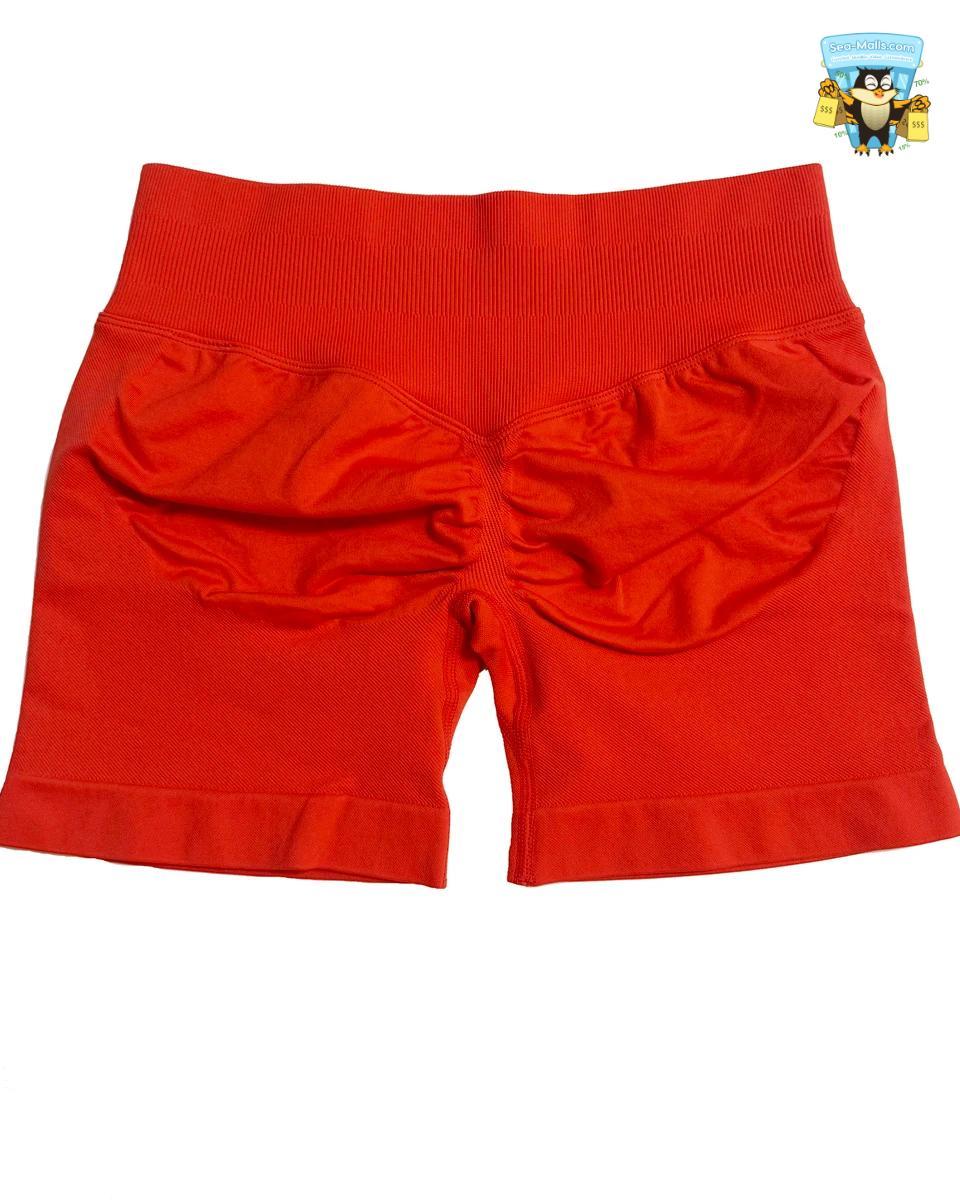 Low Waist Seamless Yoga Shorts Scrunch Bum Workout Fitness