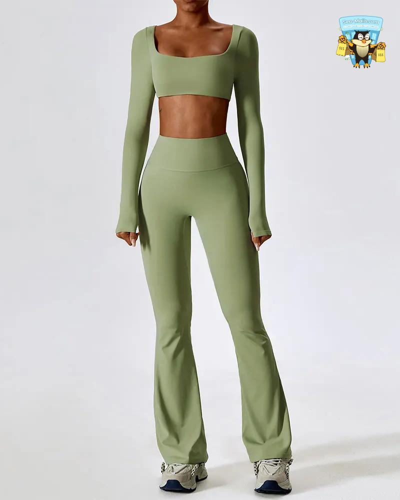 Yoga Set 2PCS Seamless Long Sl