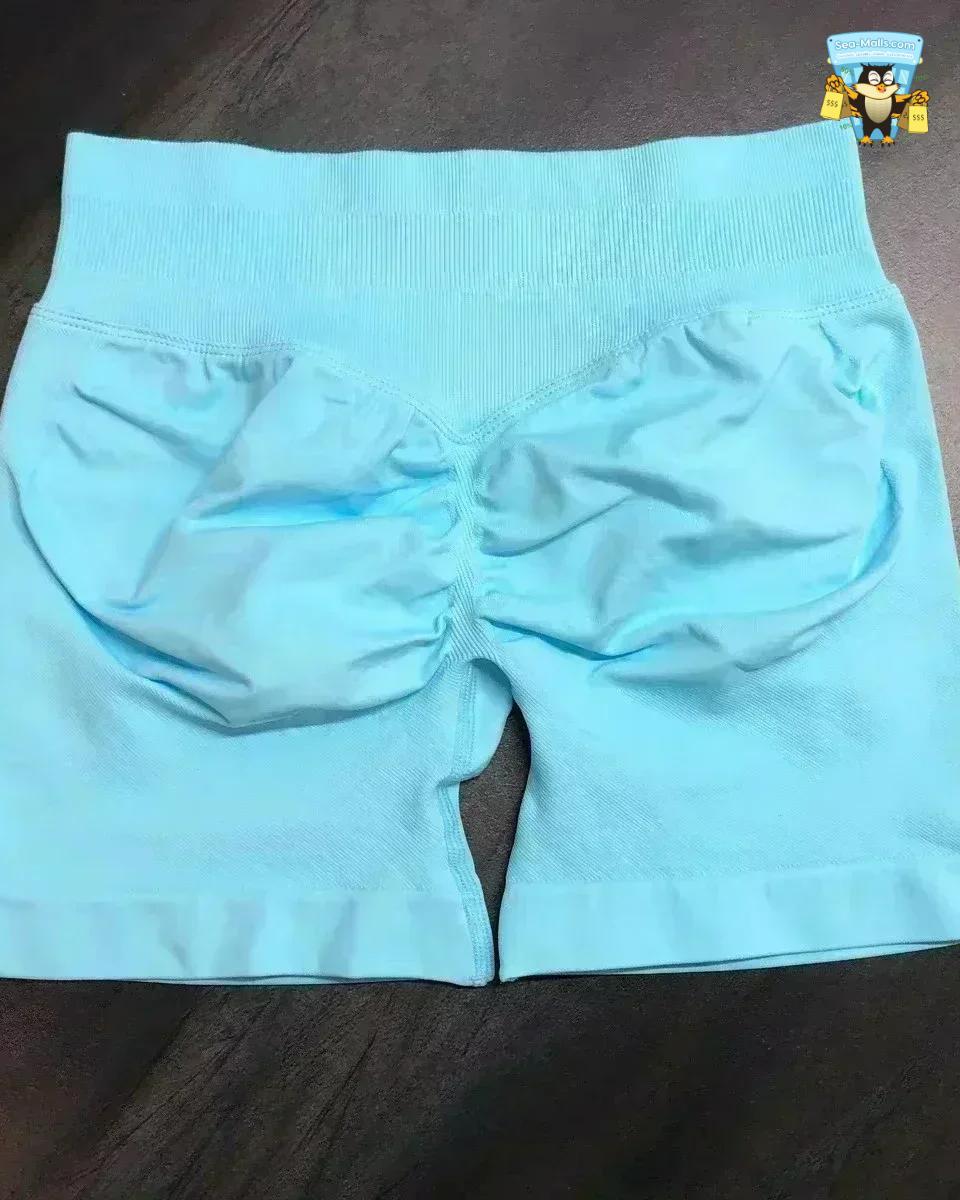 Low Waist Seamless Yoga Shorts Scrunch Bum Workout Fitness
