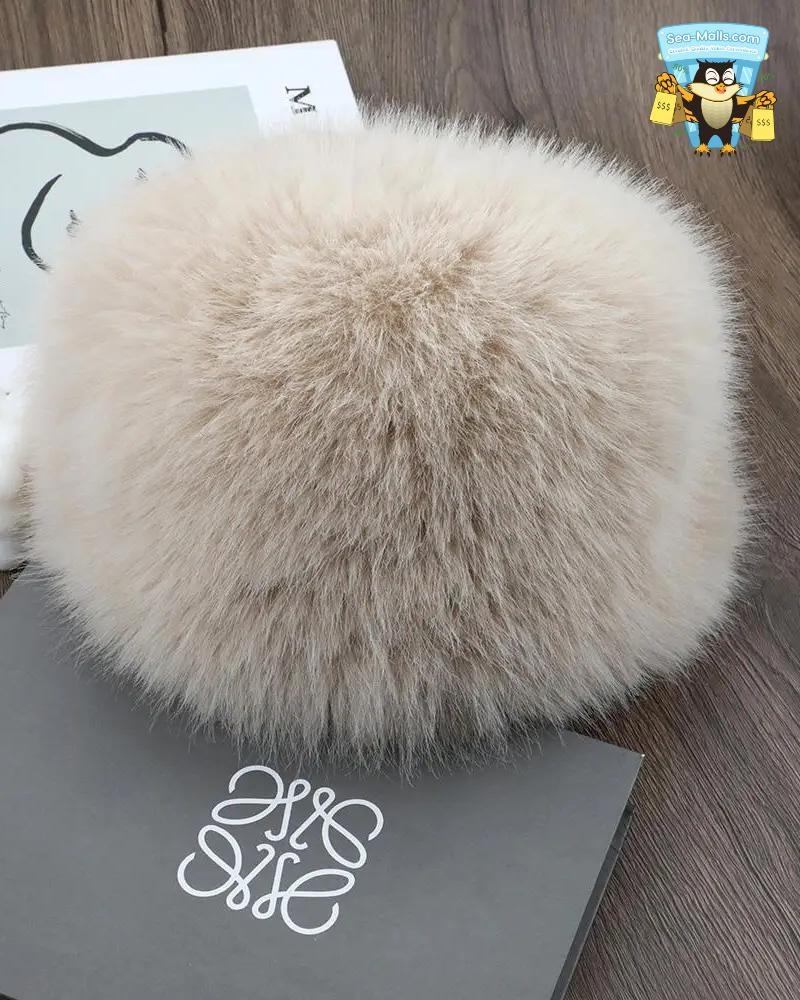 Faux Fox Fur Winter Snow Ski Cap