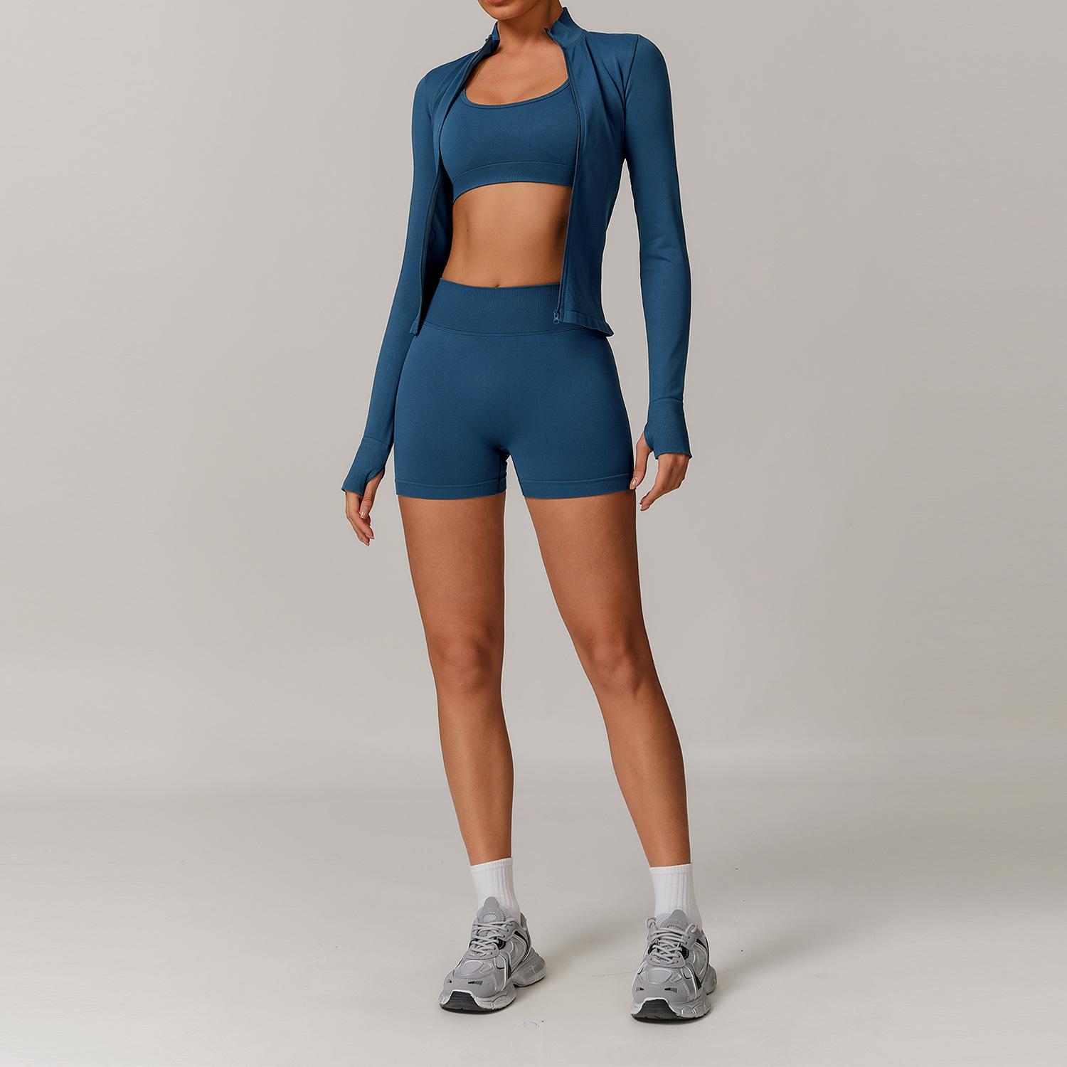 Seamless Yoga Set for Women 2/3PCS Sports Bra & Leggings Fitness Tracksuit