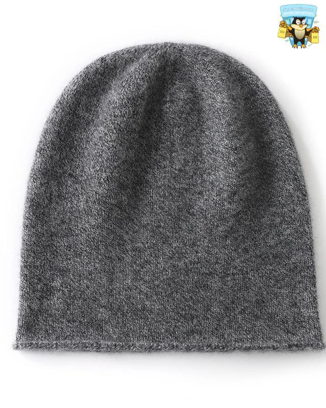 100% Cashmere Knitted Beanie Hat – Unisex Winter Warmth Style