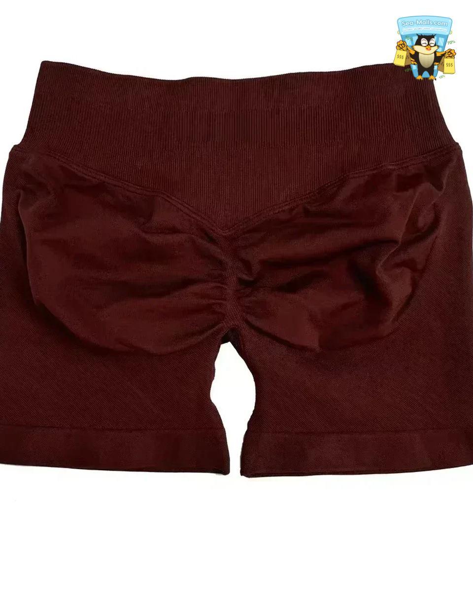 Low Waist Seamless Yoga Shorts Scrunch Bum Workout Fitness