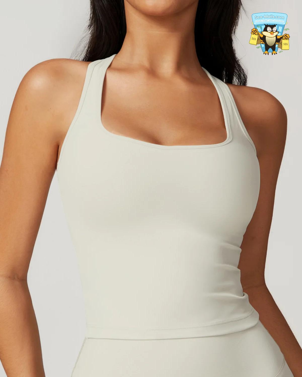 Women’s Sports Bra Top – Elastic Yoga Crop Vest for Fitness & Training
