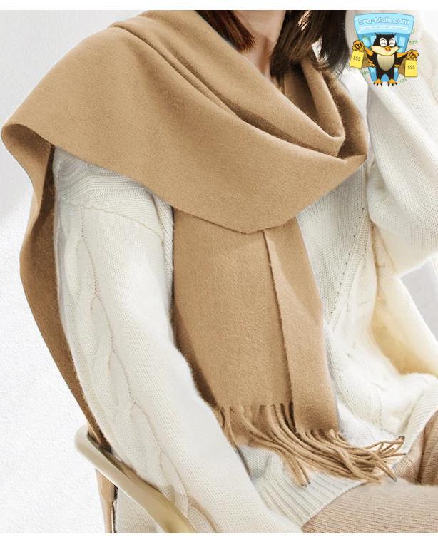 100% Wool Winter Scarf Soft Ca
