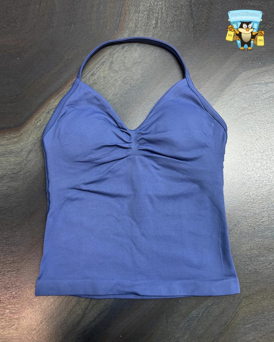 Longline Strappy Halterneck Yoga Top