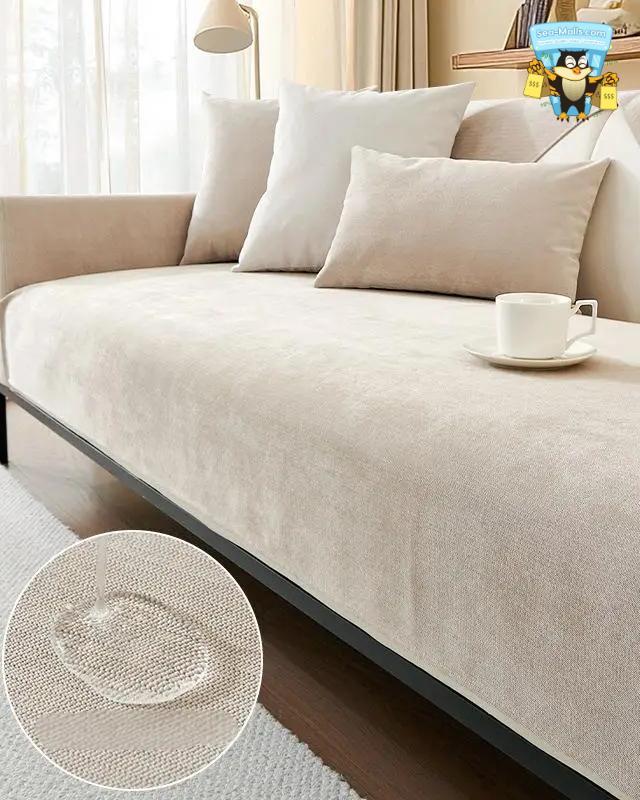 Non-Slip Waterproof Sofa Seat Cover Anti-Cat Scratch Couch Mat