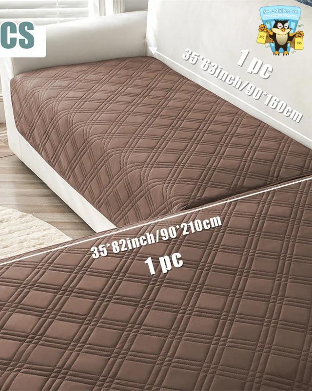 Water Repellent Plaid Sofa Seat Cover Non-Slip Couch Protector