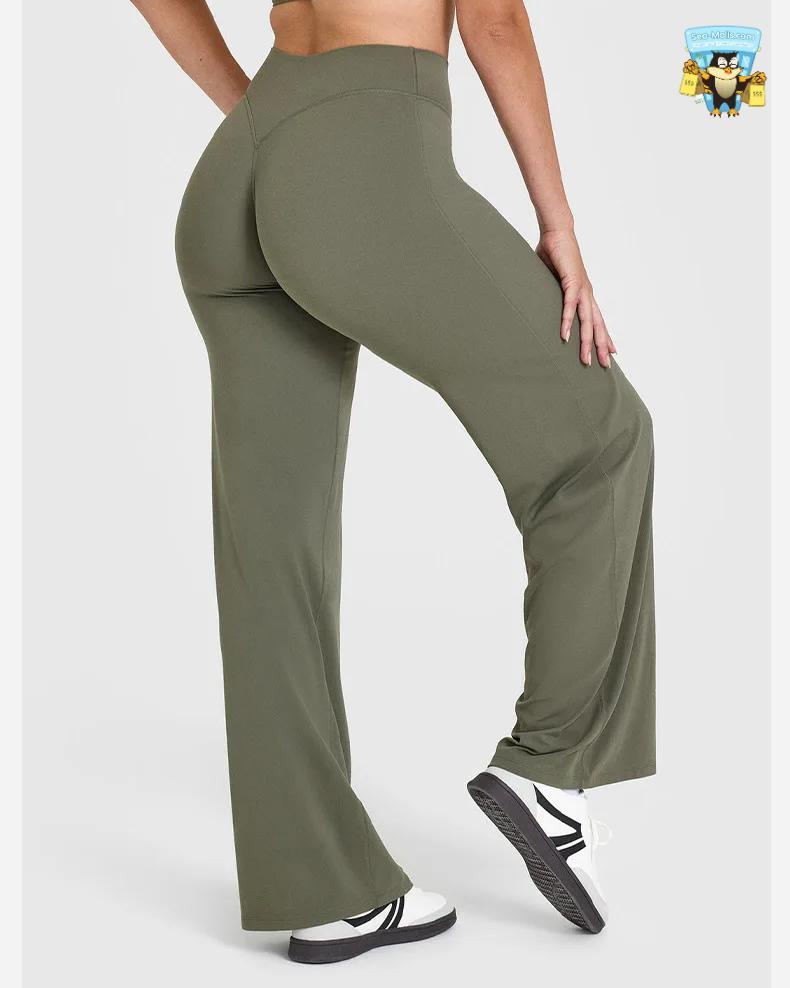 Women’s Straight-Leg Yoga Pants High-Waist Wide-Leg Style