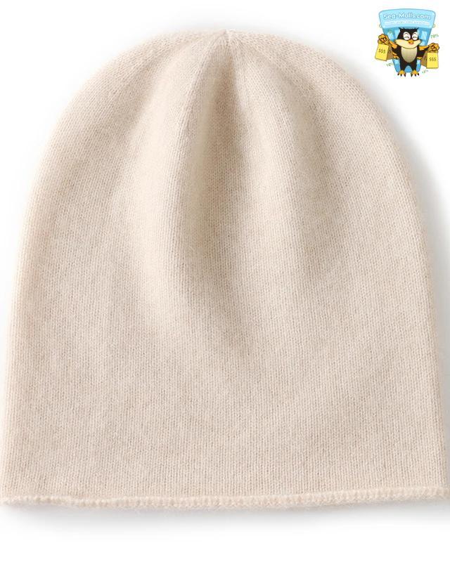 100% Cashmere Knitted Beanie Hat – Unisex Winter Warmth Style