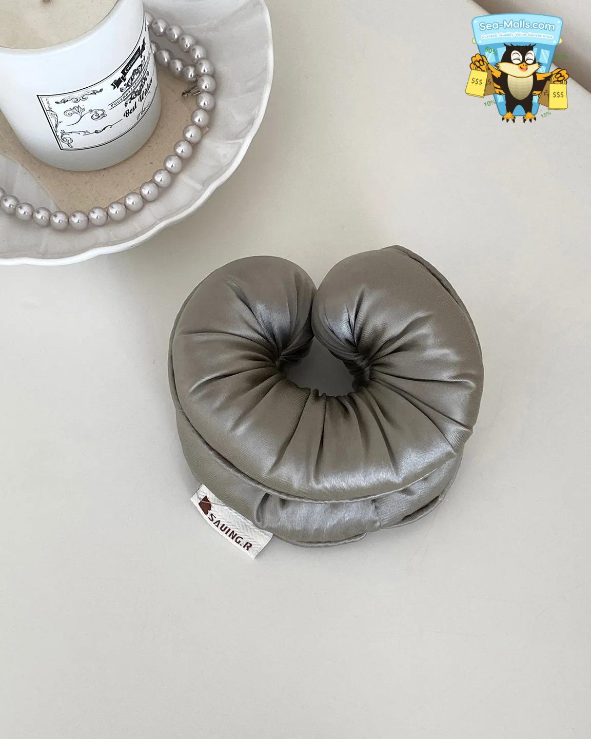 Sponge Sleep Satin Hair Scrunchie Soft Elastic Ponytail Holder