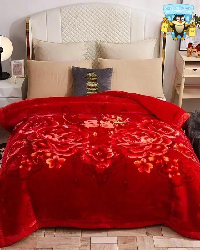 Warm Weighted Raschel Blanket Plush Comforter