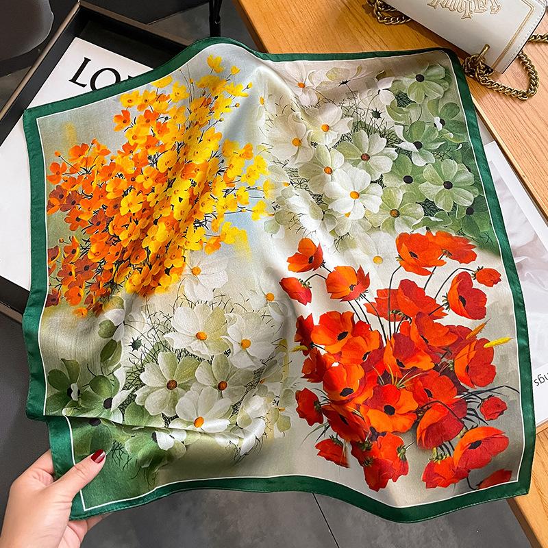 100% Silk Bandana Scarf – Luxury Square Neckerchief