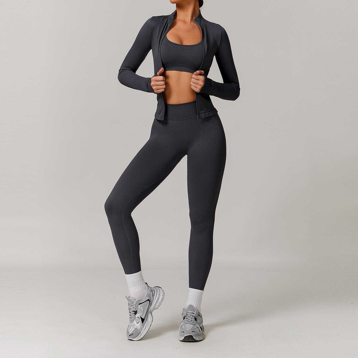 Seamless Yoga Set for Women 2/3PCS Sports Bra & Leggings Fitness Tracksuit