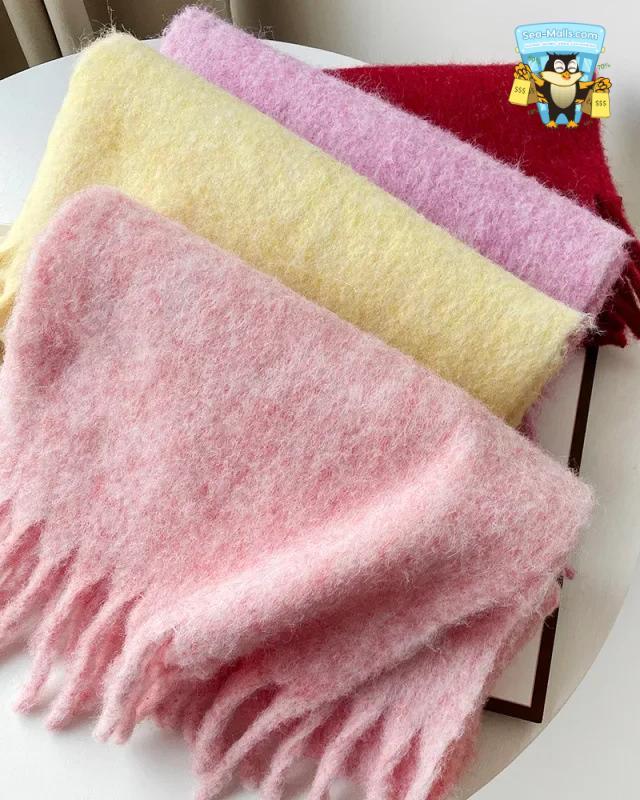 Wool Blend Long Winter Scarf S