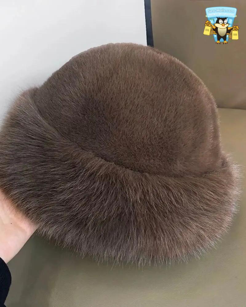 Faux Fox Fur Winter Snow Ski Cap