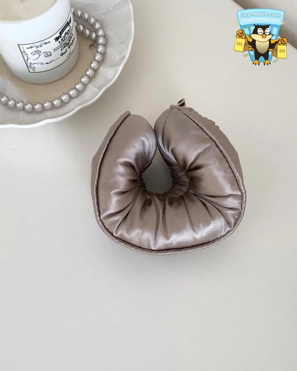 Sponge Sleep Satin Hair Scrunchie Soft Elastic Ponytail Holder