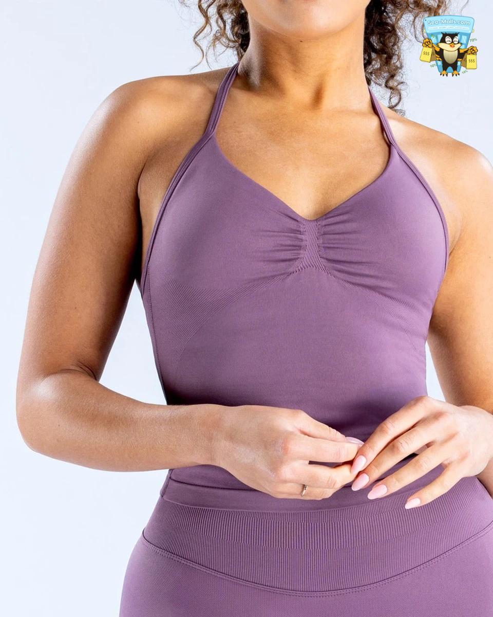 Longline Strappy Halterneck Yoga Top