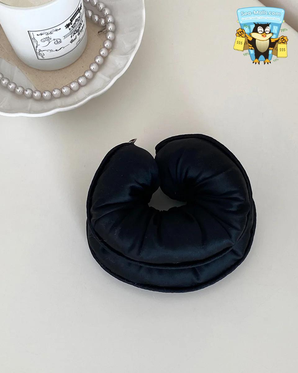 Sponge Sleep Satin Hair Scrunchie Soft Elastic Ponytail Holder