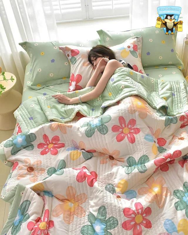 Lightweight Quilted Summer Duvet Blanket