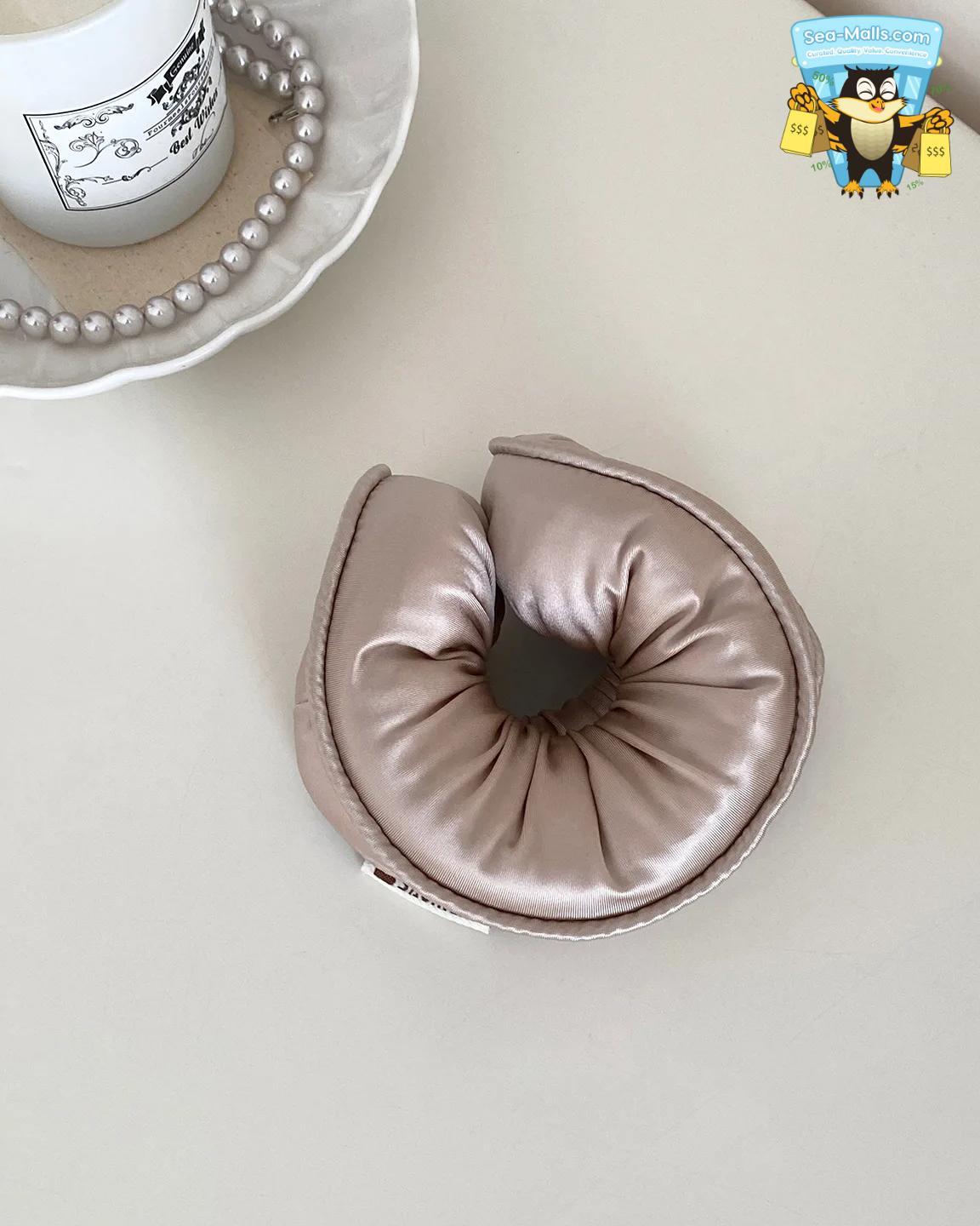 Sponge Sleep Satin Hair Scrunchie Soft Elastic Ponytail Holder