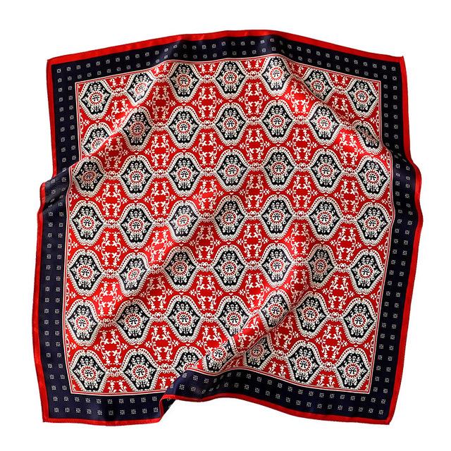100% Pure Silk Floral Square Scarf Women Neck Hair Bandana