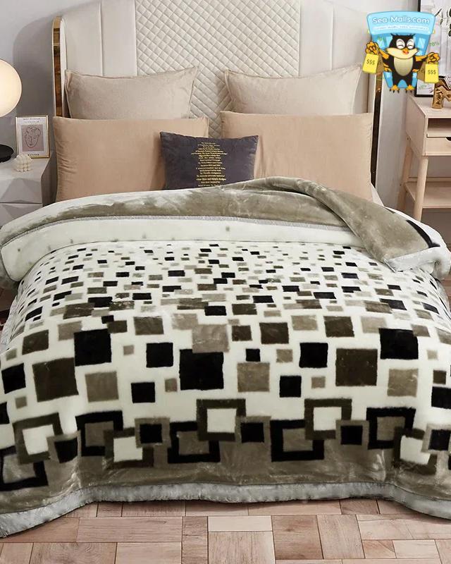 Warm Weighted Raschel Blanket Plush Comforter