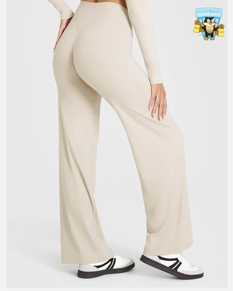 Women’s Straight-Leg Yoga Pants High-Waist Wide-Leg Style