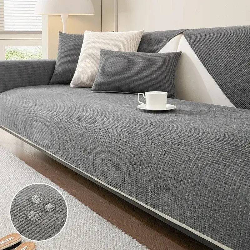1PC Non-slip Polar Fleece Sofa Seat Cover Living Room Cat Anti-scratch Sofa Slipcover L Couch Towel 쇼파커버 Fundas Para Sillones