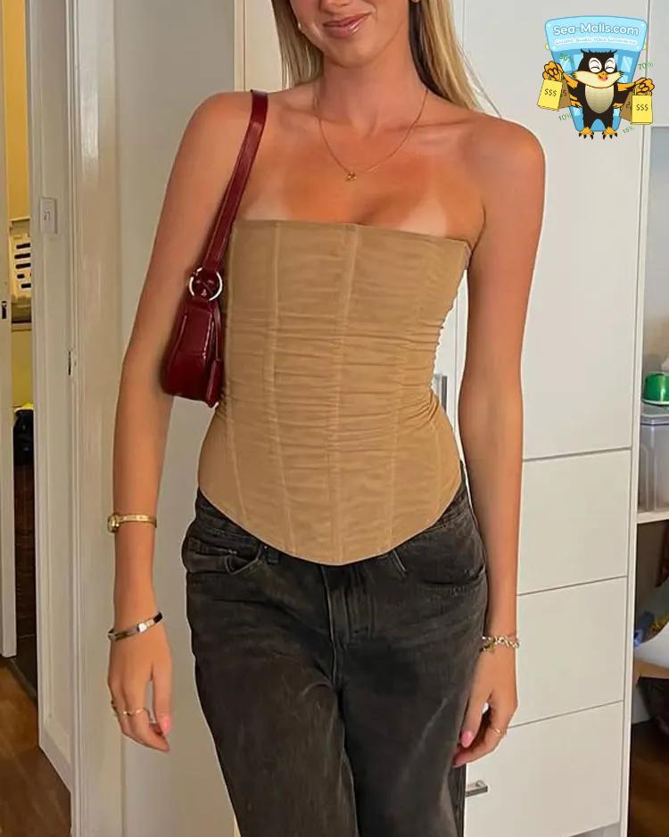Mesh Backless Summer Vest Wome
