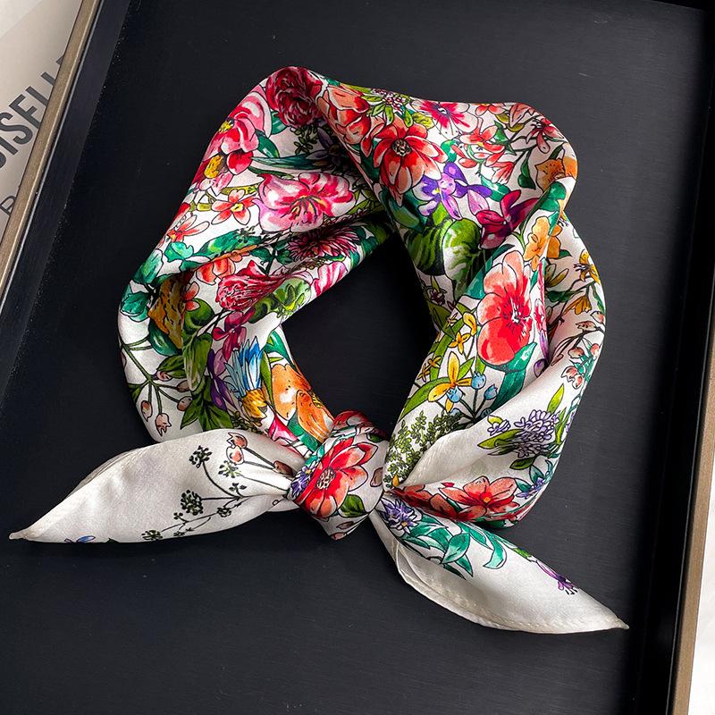 100% Silk Bandana Scarf – Luxury Square Neckerchief