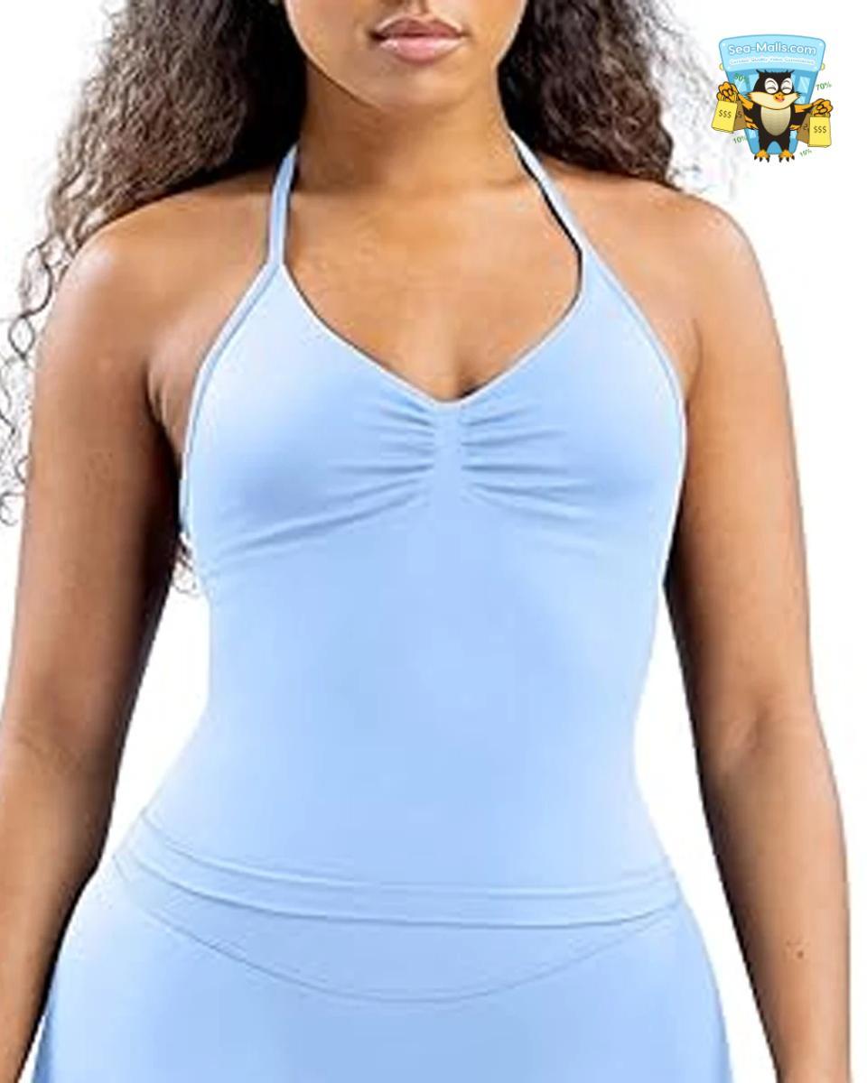 Longline Strappy Halterneck Yoga Top