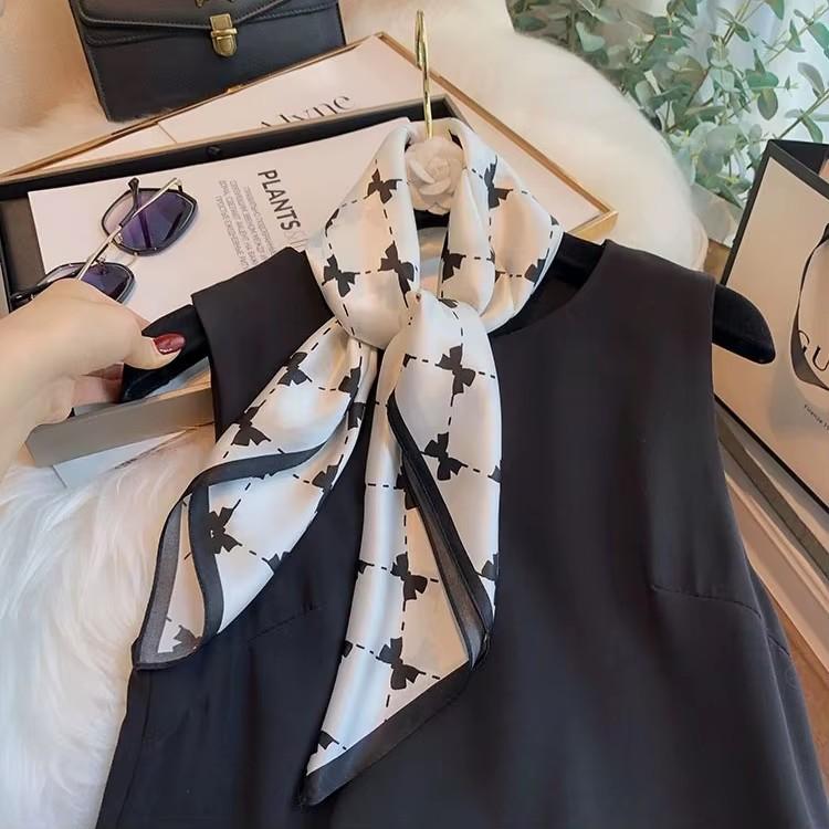 100% Natural Silk Square Scarf Women Hairband Neckerchief Wrap