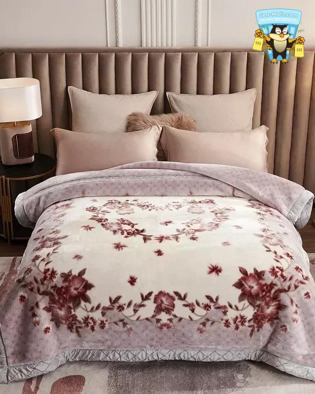 Warm Weighted Raschel Blanket Plush Comforter